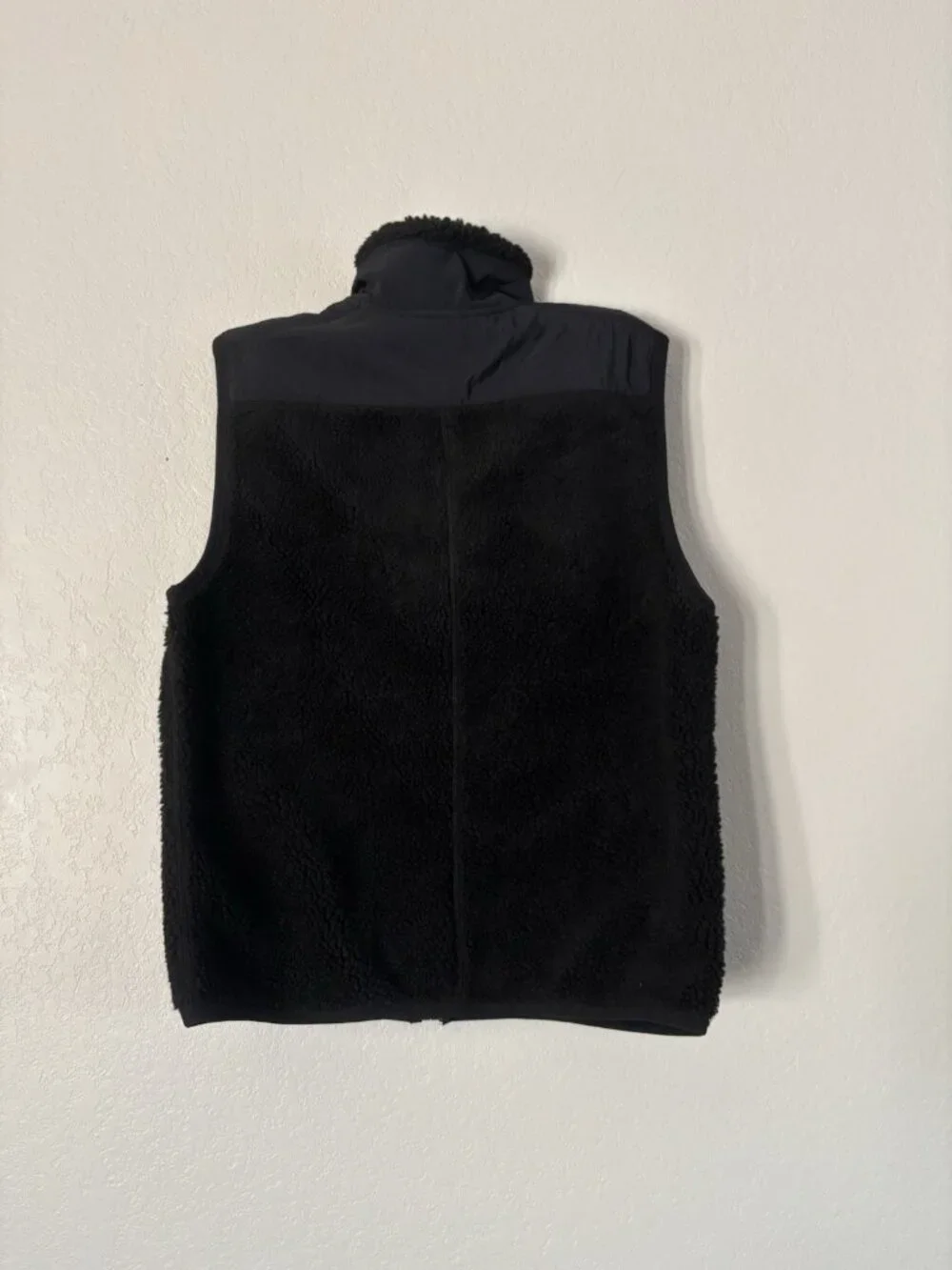 NWT J. Crew Factory Authentic Men’s Fleece Sherpa Vest Black Sz S